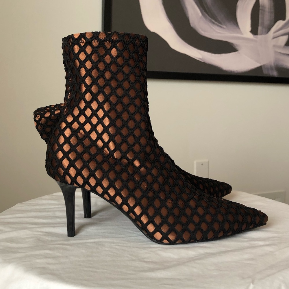 Copper and black Zara ankle booties